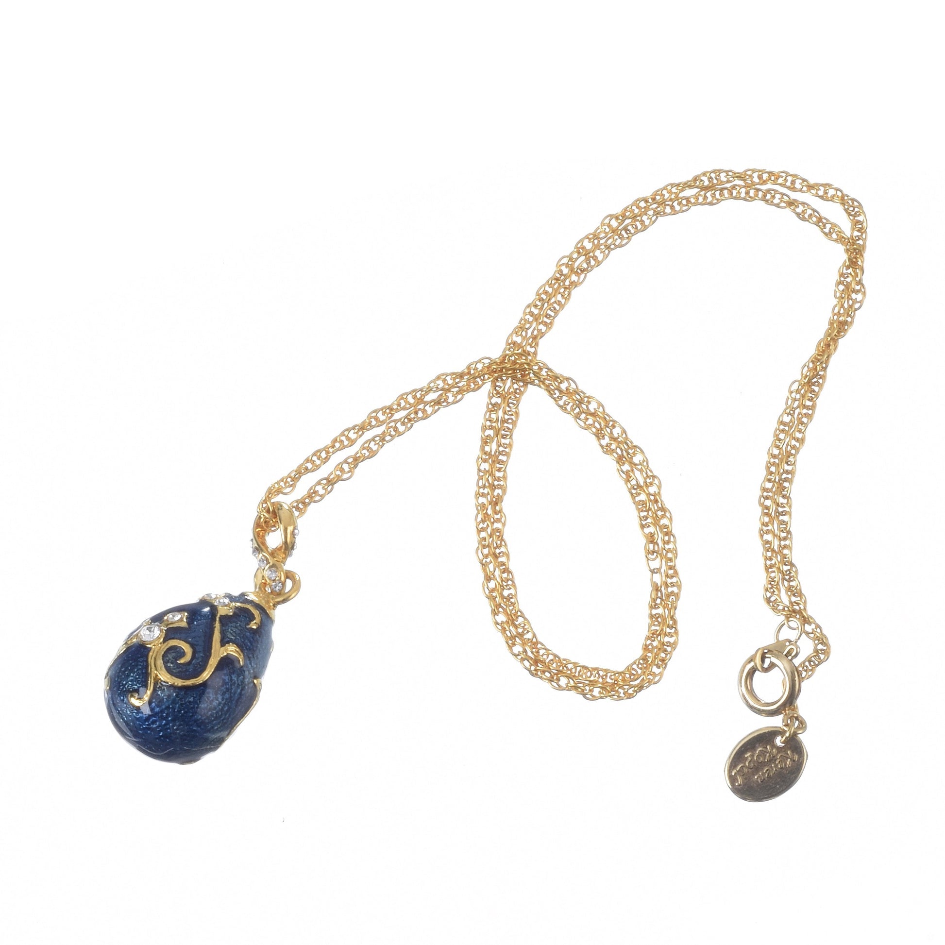 Blue Egg Pendant Necklace-3